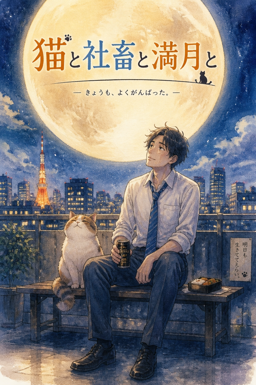 猫と社畜と満月と のカバー